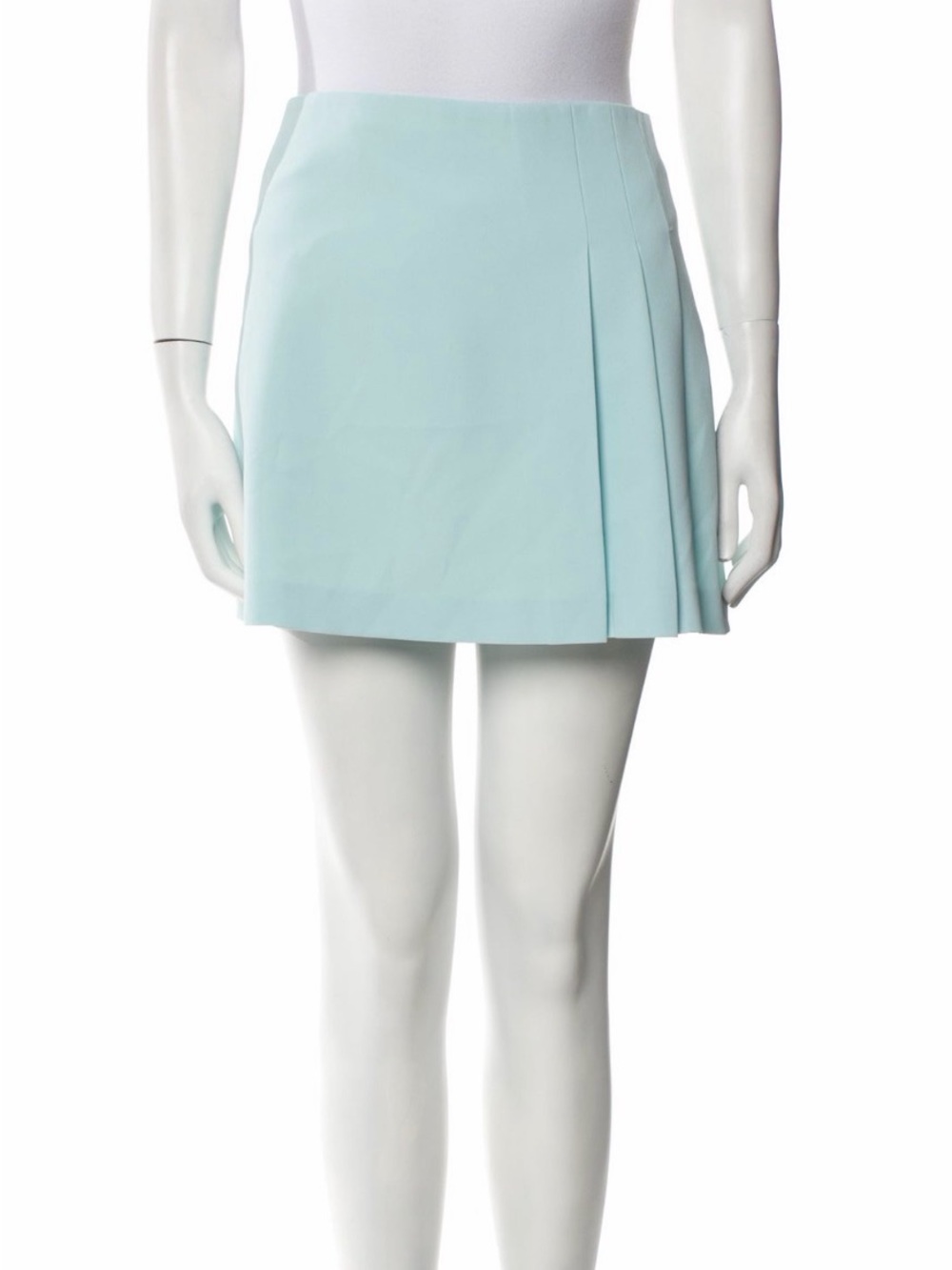 Alice & Olivia Light Blue Pleated Mini Skirt - Women - Size 2